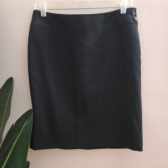 Ann Taylor Black Career Pencil Skirt SZ 6P - Picture 1 of 5